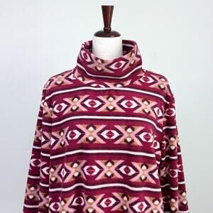 Mountain And Isles Southwest Fleece Funnel Neck Pullover XL